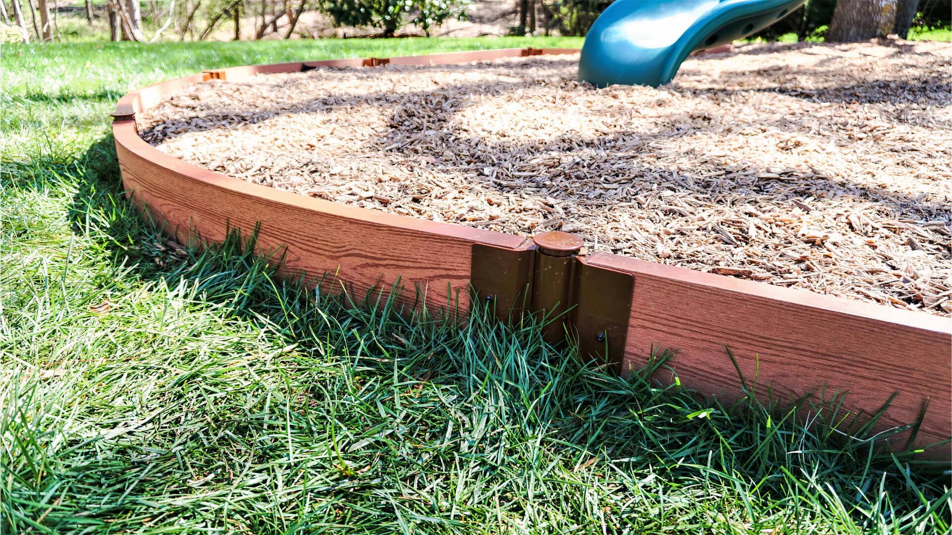 Tool-Free Playground Border Edging Kit - Curved Boards Playground Borders Frame It All 