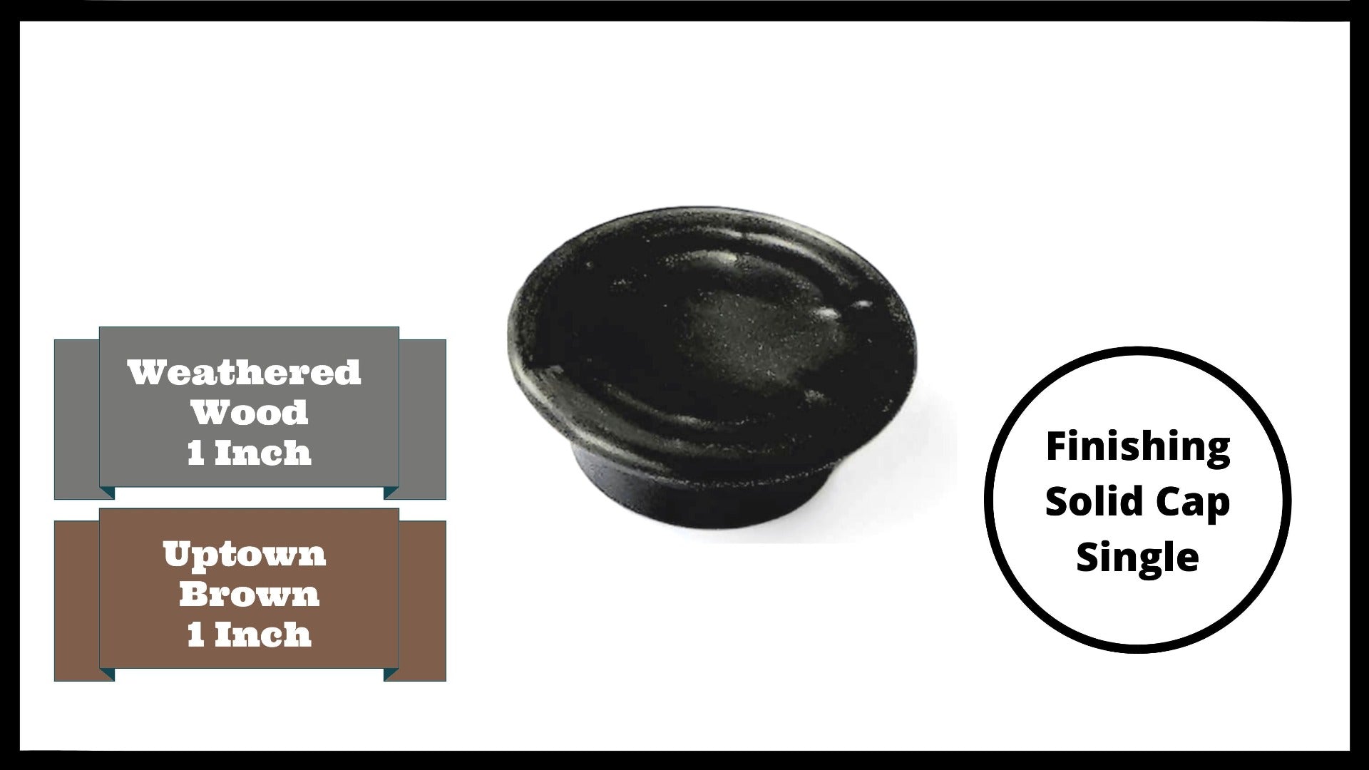 Tool-Free Snap-Lock Raised Garden Bed Finishing Solid Cap – 1” Replacement (Single-Black) Parts Frame It All 