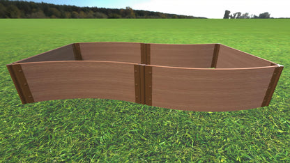 Tool-Free 'Wavy Navy' - 4' x 8' Raised Garden Bed Raised Garden Beds Frame It All Classic Sienna 1" 3 = 16.5"