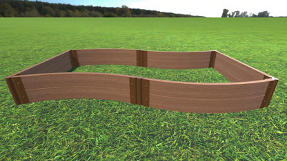 Tool-Free 'Wavy Navy' - 4' x 8' Raised Garden Bed Raised Garden Beds Frame It All Classic Sienna 2" 2 = 11"