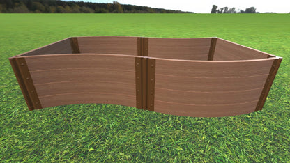 Tool-Free 'Wavy Navy' - 4' x 8' Raised Garden Bed Raised Garden Beds Frame It All Classic Sienna 2" 4 = 22"