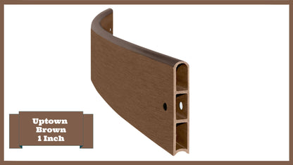 Uptown Brown 4' Snap-Lock Ready 1" Profile Composite Curved Board Parts Frame It All Uptown Brown Curved 1 Inch Width x 4 Foot Length