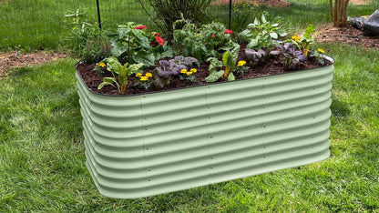 VegHerb's 9-in-1 Metal Raised Garden Bed (32" Height) Gardening VegHerb Sea Green 