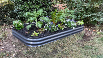 VegHerb's 9-in-1 Metal Raised Garden Bed (8" Height, V1-V9) Gardening VegHerb Slate Gray 