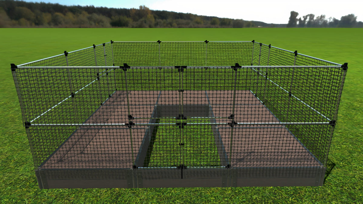 WalkIn 'Jumbo' 12' x 12' Animal Barrier Raised Garden Bed 2" Profil