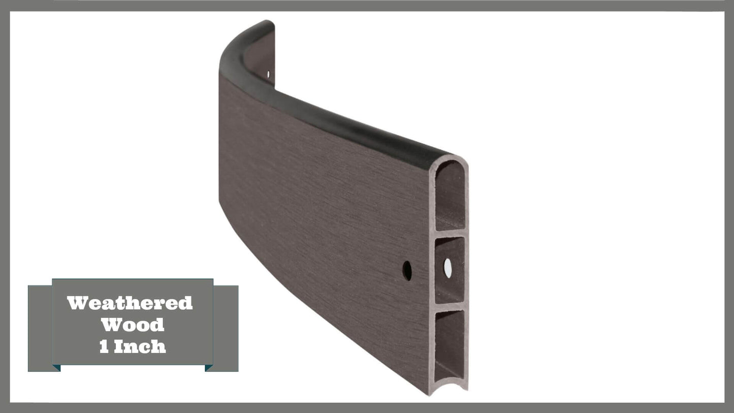 Weathered Wood 1" Profile Components Parts Frame It All 4ft Curved Snap-Lock Board 