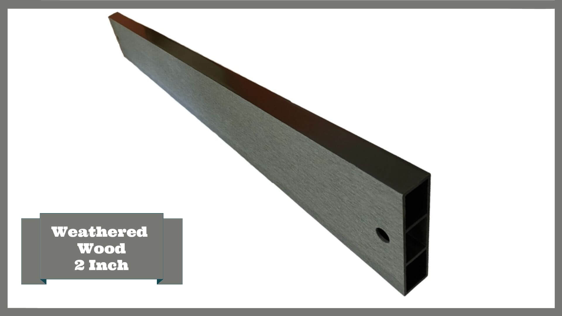 Weathered Wood 2" Profile Components Parts Frame It All 4ft Straight Snap-Lock Board 