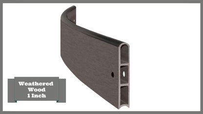 Weathered Wood 4' Snap-Lock Ready 1" Profile Composite Curved Board Parts Frame It All Weathered Wood Curved 1 Inch Width x 4 Foot Length