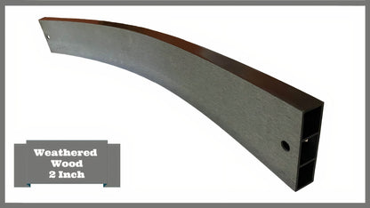 Weathered Wood 4' Snap-Lock Ready 2" Profile Composite Curved Board Parts Frame It All 