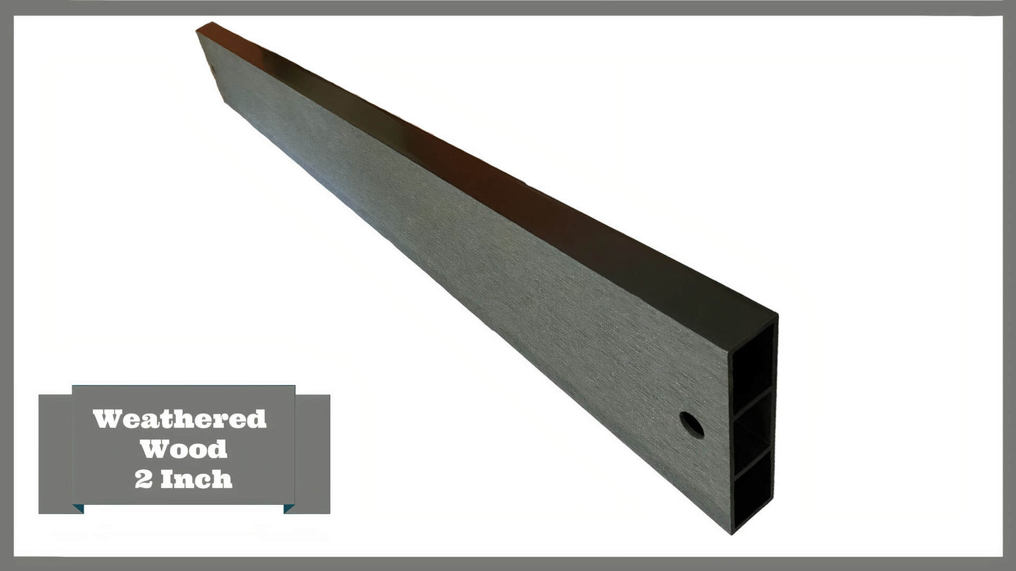 Weathered Wood 4' Snap-Lock Ready 2" Profile Composite Straight Board Parts Frame It All 